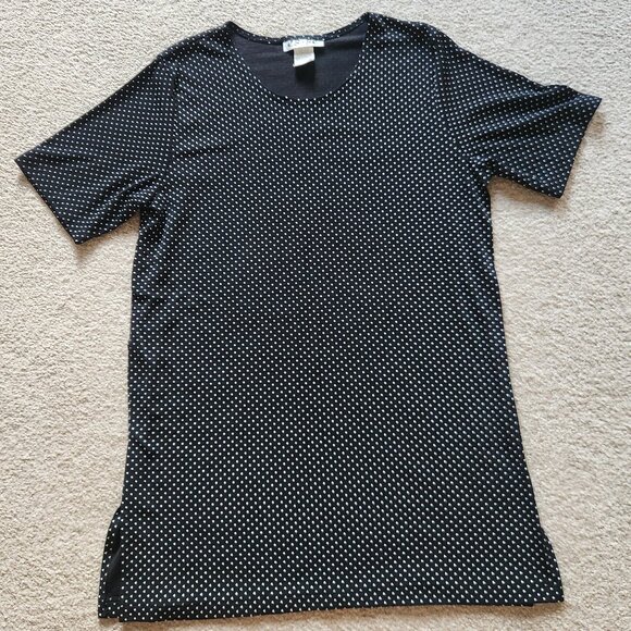 🖤 BY ES.SE USA Black Polka Dot Blouse – Size M (Runs Small) 🖤 - Picture 1 of 5